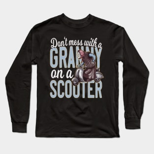 Funny Granny on a Scooter Long Sleeve T-Shirt